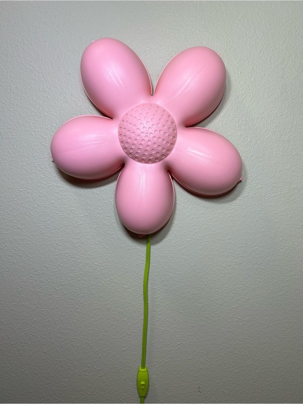 Vintage IKEA Smila Blomma Pink Green Five Petals Wall Lamp Girls Room / Nursery - Picture 2 of 10